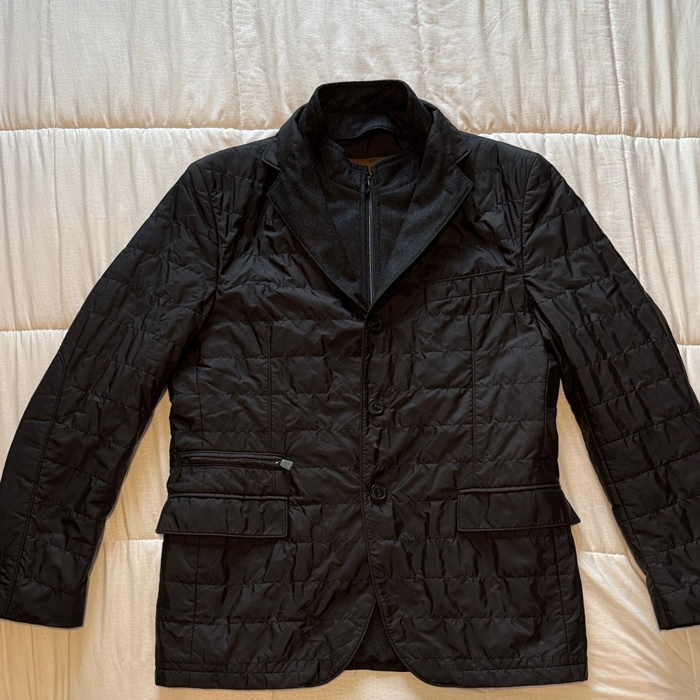 Corneliani ID Italy Quilted Blazer Jacket with Removable Inner Vest
